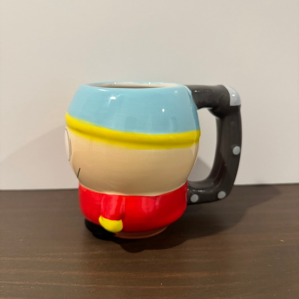 Zak Designs South Park Cartman 3D Molded Ceramic Mug 4" Coffee Cup Red Blue Hat - Picture 2 of 8